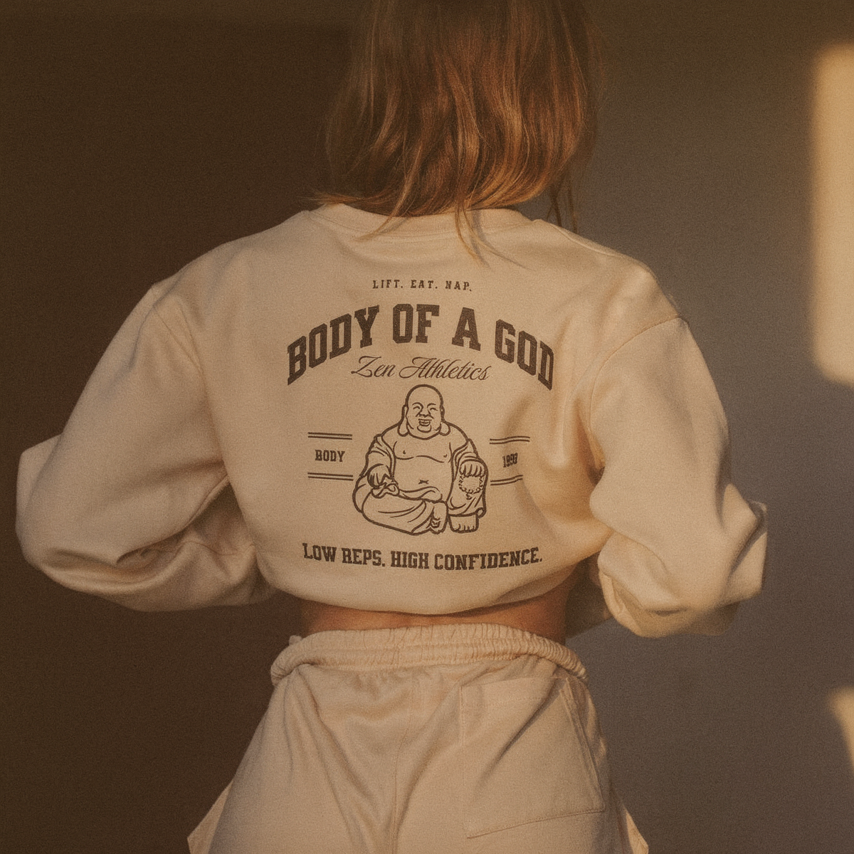 Body Of A God Beige Sweatshirt